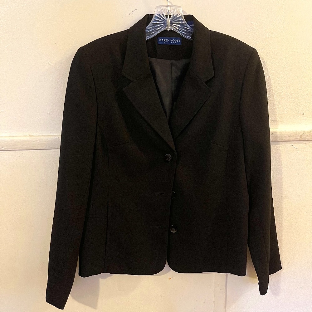 Karen Scott Petites Black Jacket Size 8P